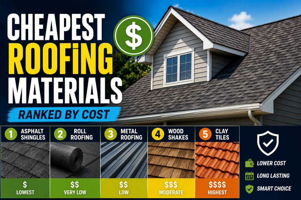cheapest roofing materials
