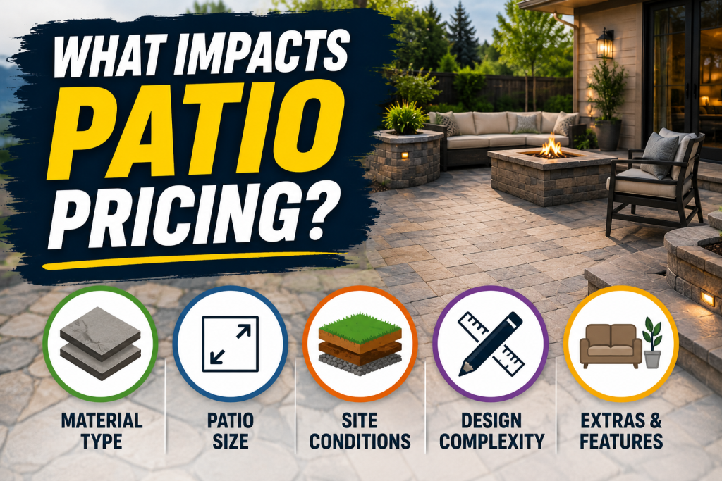 concrete patio vs paver patio cost
