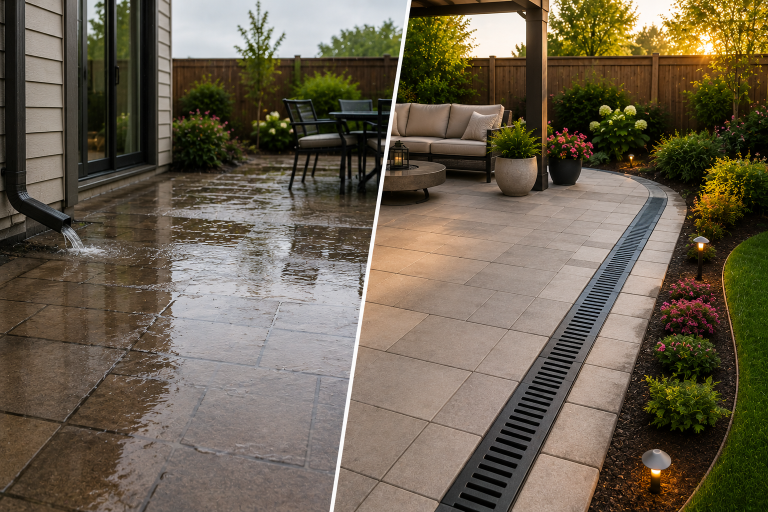 patio drainage problems
